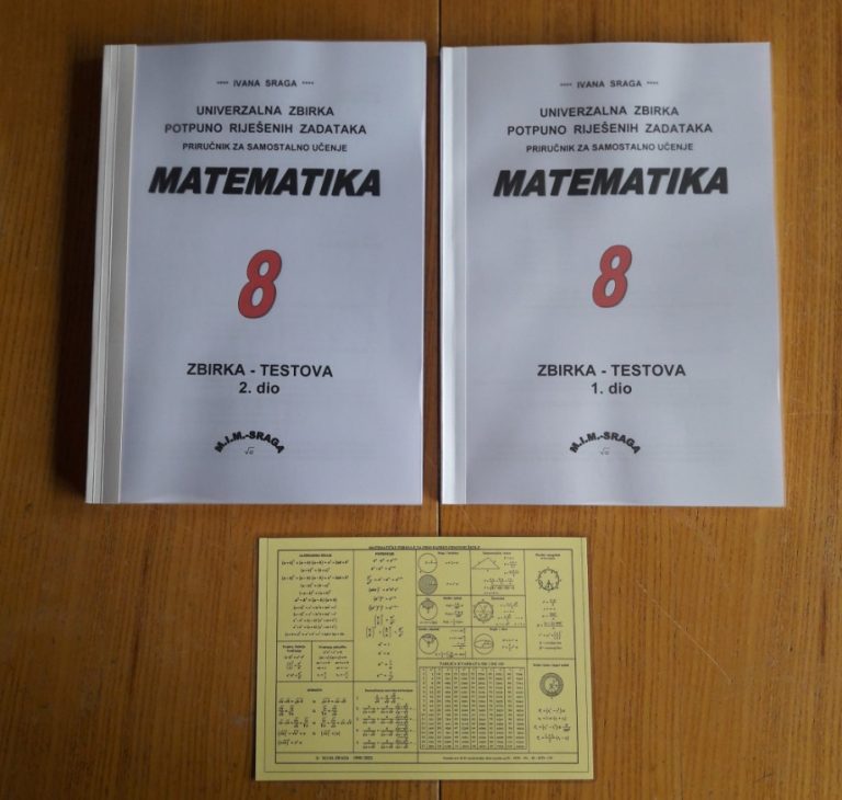 Matematika 8 – zbirka zadataka za 8. razred osnovne škole Tiskani primjerci zbirke Matematika 8